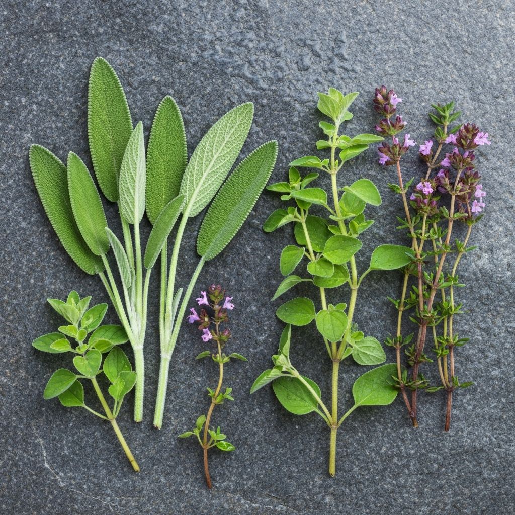 Fresh herbs with natural composition